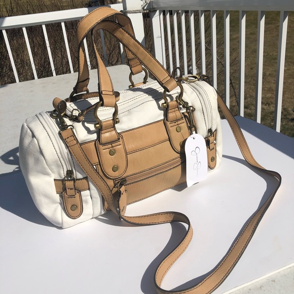 Jessica Simpson Handbags - NWT Jessica Simpson white tan bag purse